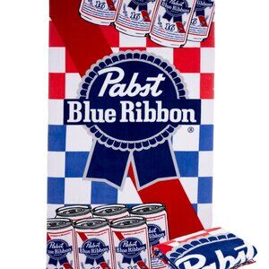 COPY - NWT Pabst Blue Ribbon Beach Towel ** 34" X 64".